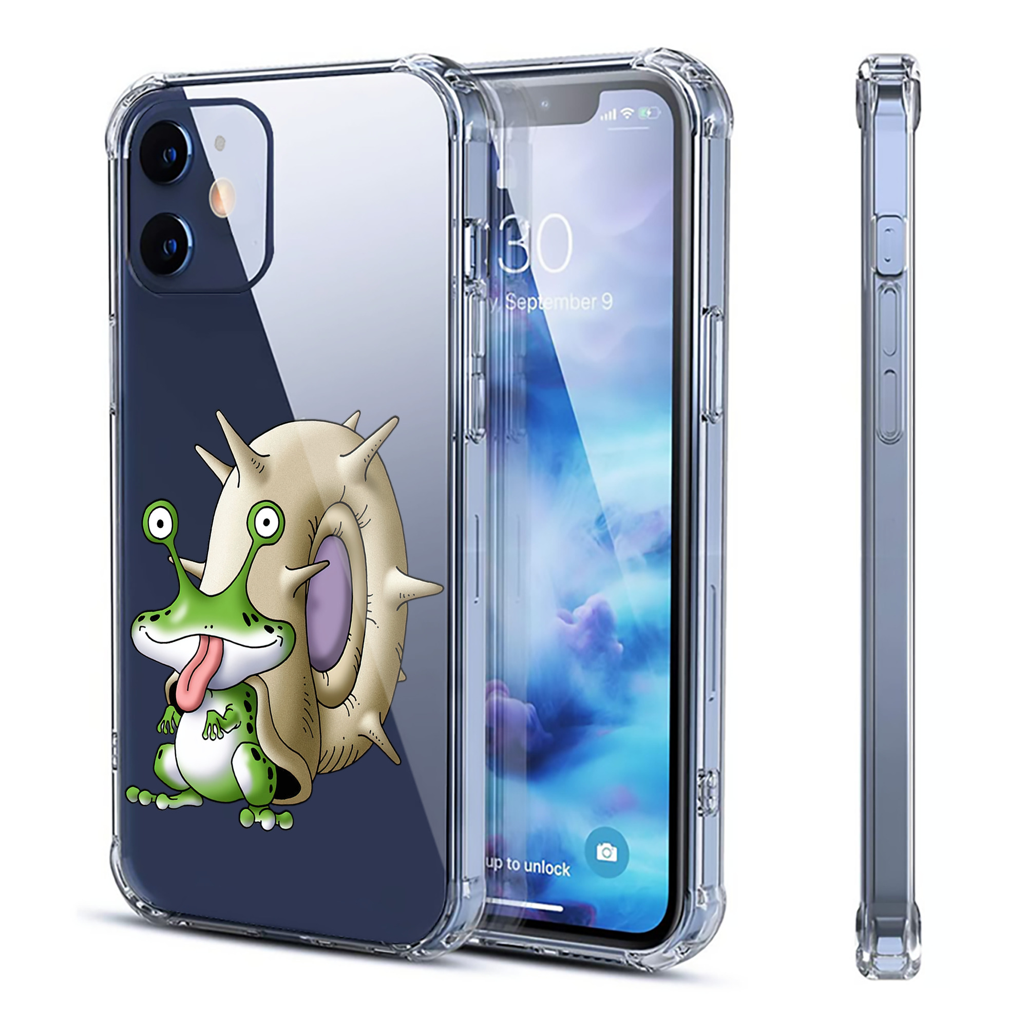 （画像用） ドラゴンクエスト Doragon Kuesuto Dragon Quest 【iPhone 12シリーズ対応】透明スマホケース（クリアソフトケース）